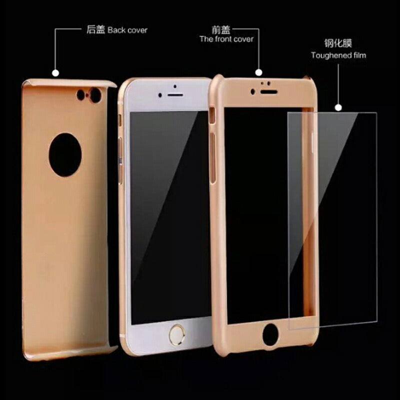 iPhone SE3(第3世代) iPhone8 ケース 強化ガラス保護フィルム付き 耐衝撃 iPhone8 plus iphone6ケース 全面 360度 フルガード 衝撃吸収 フルカバー iphone6s ケース アイフォン6 7 ブランド おしゃれ バンパー スマホケース カバー コンパクト スリム