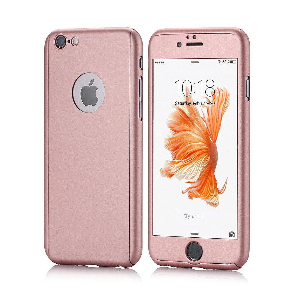 iPhone SE3(第3世代) iPhone8 ケース 強化ガラス保護フィルム付き 耐衝撃 iPhone8 plus iphone6ケース 全面 360度 フルガード 衝撃吸収 フルカバー iphone6s ケース アイフォン6 7 ブランド おしゃれ バンパー スマホケース カバー コンパクト スリム