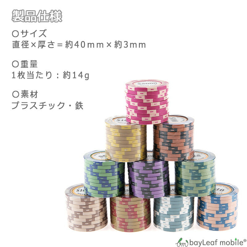 ポーカーチップ トランプゲーム ポーカー カジノ モンテカルロ ルーレット カジノチップ バカラ パーティーグッズ 本格仕様 重量感 ゴルフボールマーカー カジノチップ バカラ 100 10 5