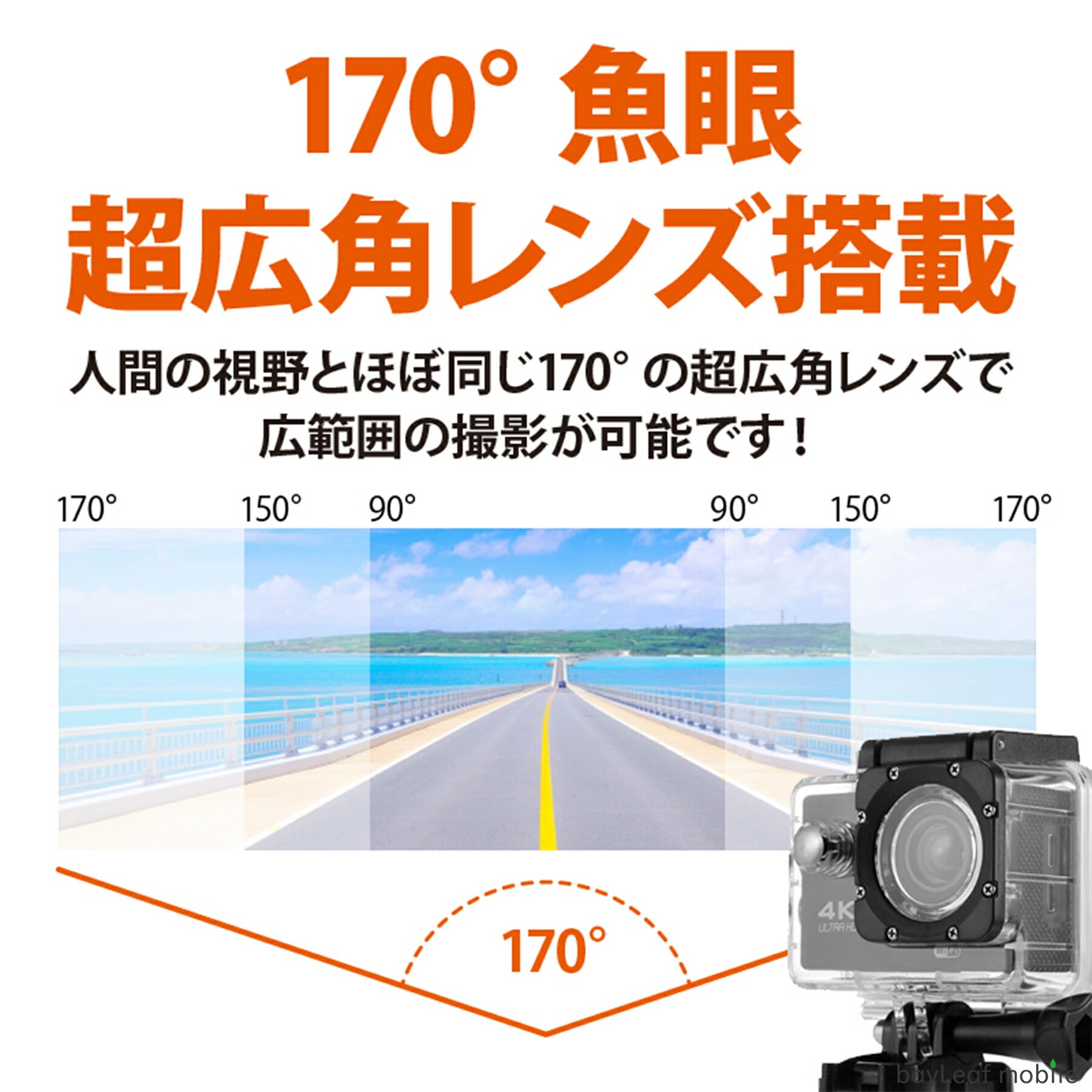 アクションカメラ ウェアラブルカメラ アクションカム4K 高画質 iPhone Android スマホ 対応 wi-fi 防塵 防水 スポーツ アウトドア 夏休み 旅行 撮影