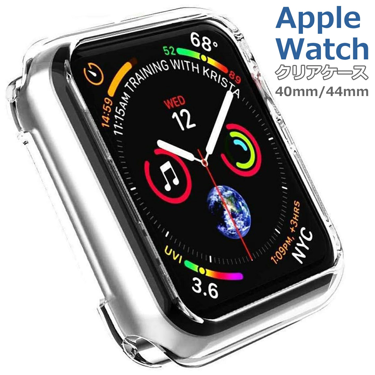 Apple Watch Series 6 / SE / 5 / 4 40mm 44mm applewatch4 アップルウォッチ ハードケース TPU クリア 透明 カバー ポリカ 抗菌 対衝撃吸収 キズ防止 保護ケース