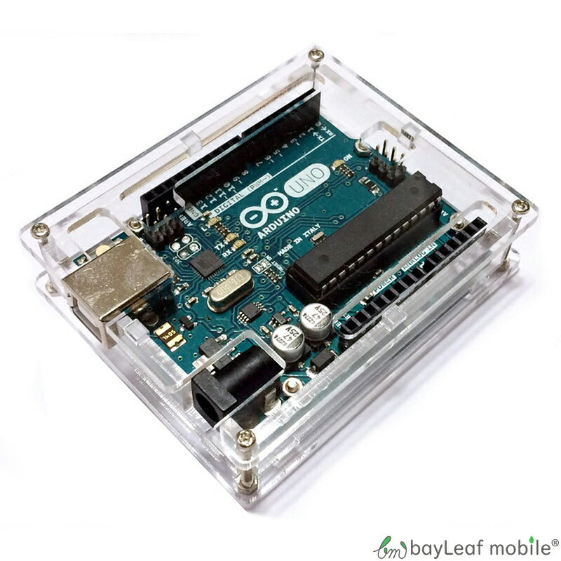 Arduino UNO R3 透明 基盤保護 アクリル エンクロージャー ケース 薄型 コンパクト