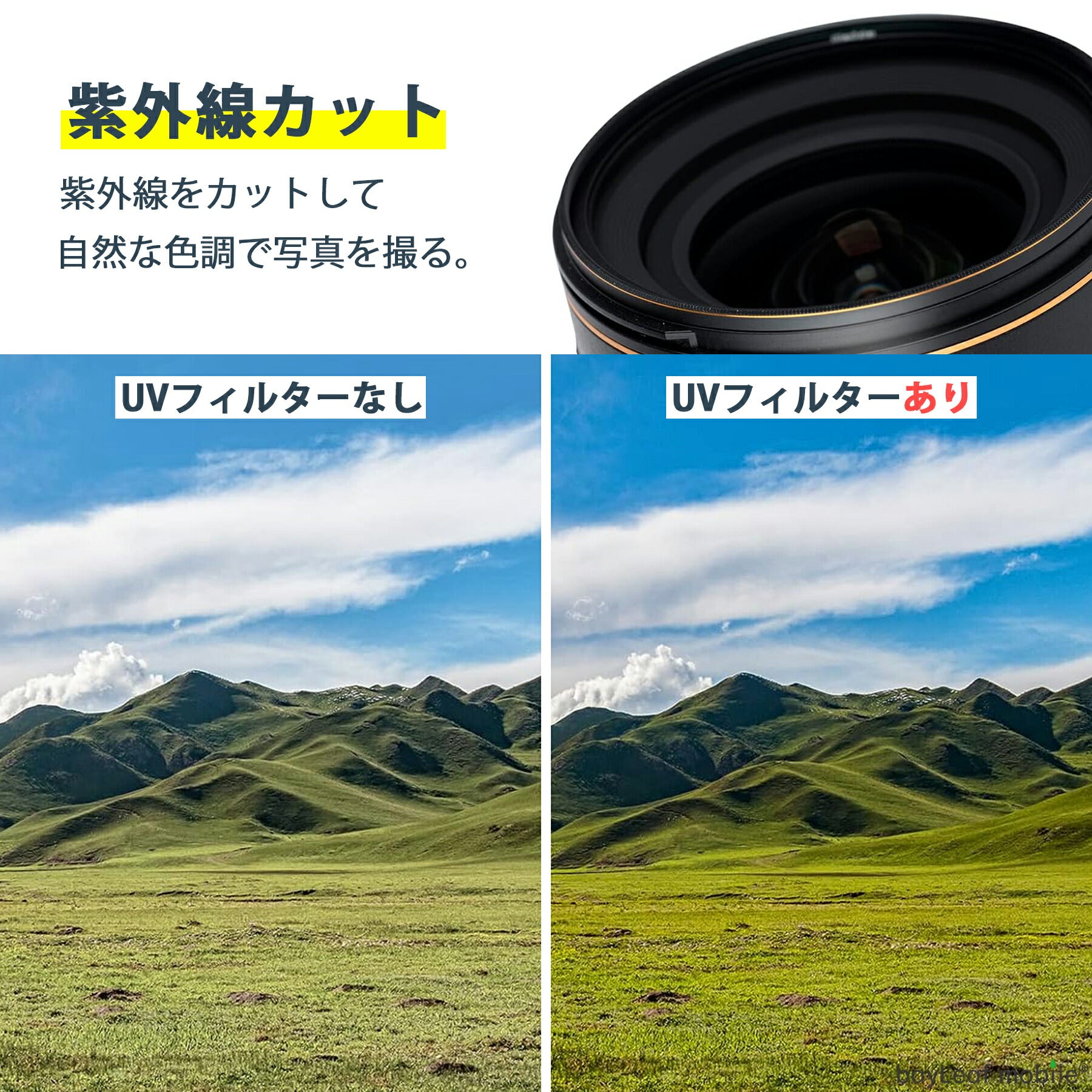 レンズ フィルター UV MC 保護 高透過率 多層加工 薄枠 防水防汚 キズ防止 紫外線吸収 カメラ 一眼レフ ミラーレス 各メーカー対応