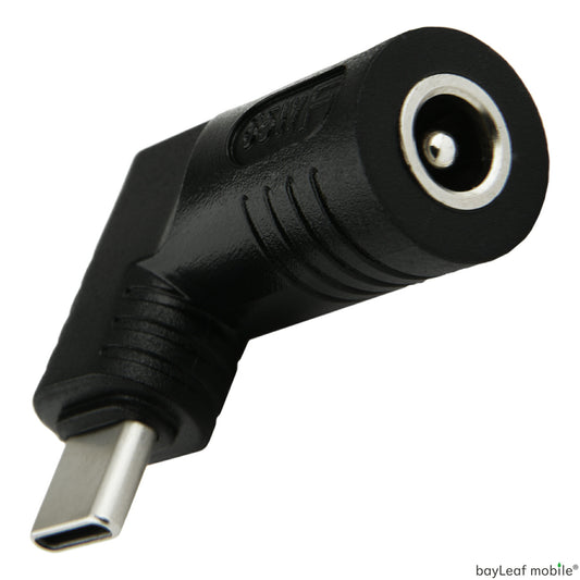 DCプラグ 外径5.5mm 内径2.5mm USB-C アダプタ コネクタ 90度 変換 ノート PC スマホ 電源 充電 富士通 東芝 レノボ