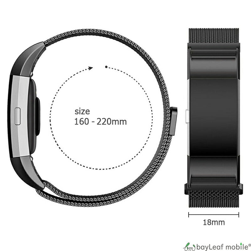 Fitbit Charge 2 ステンレス 交換 バンド 調整 オシャレ ミラネーゼループ 耐久性 フィットビット チャージ2 ベルト マグネット 時計