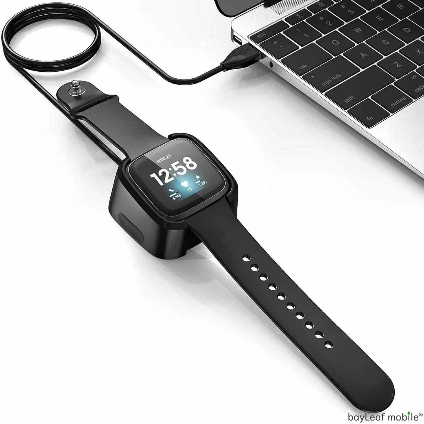 Fitbit Versa2 充電 ケーブル アダプタ フィットビット 急速充電 高耐久 断線防止 USBケーブル 充電器 1m 互換品