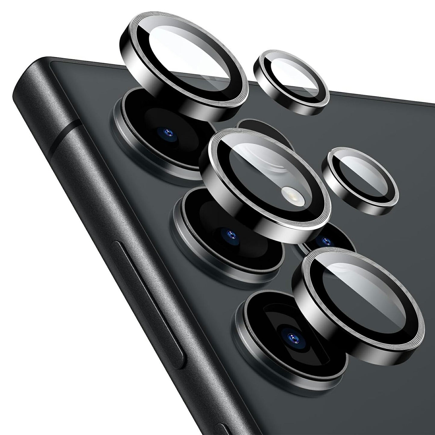 Galaxy S24 Ultra カメラ レンズ カバー 保護 フィルム ギャラクシーs24 ウルトラ Samsung サムスン 強化 ガラス 9H 保護 シート 防水 耐衝撃 キズ 反射 防止 貼りやすい