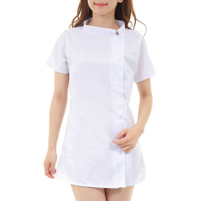 ナース服 コスプレ ナース 看護婦 衣装 コスチューム 看護婦 ナース服・帽子 2点セット 白 コスチューム レディース