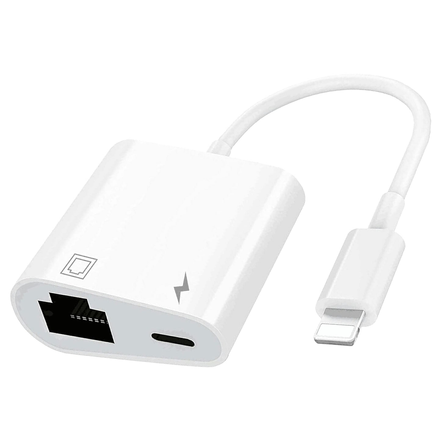 iPhone 有線LAN 変換 アダプタ 100Mbps RJ45 ケーブル イーサネット 同時充電 アプリ不要 iPad iPod 在宅 勤務 ウェブ 会議 データ 通信