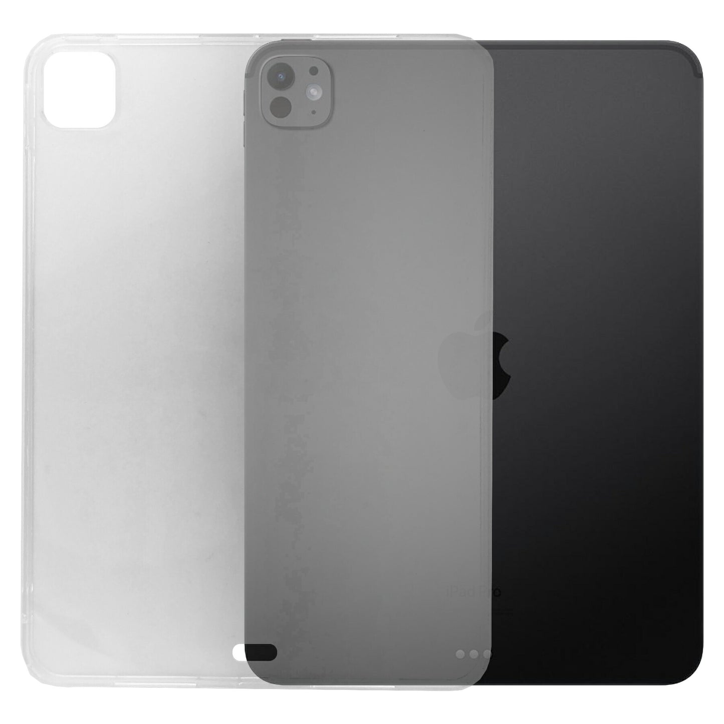 iPad Pro M4 11インチ 2024 ケース カバー アイパッド プロ タブレット シンプル ケース 衝撃吸収 透明 クリア シリコン ソフト ケース TPU 耐衝撃 保護
