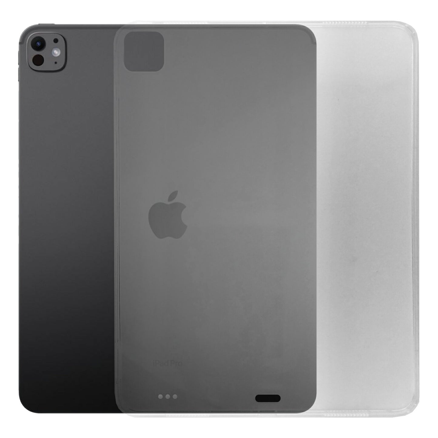 iPad Pro M4 13インチ 2024 Air M2 ケース カバー アイパッド プロ エアー タブレット シンプル ケース 衝撃吸収 透明 クリア シリコン ソフト ケース TPU 耐衝撃 保護