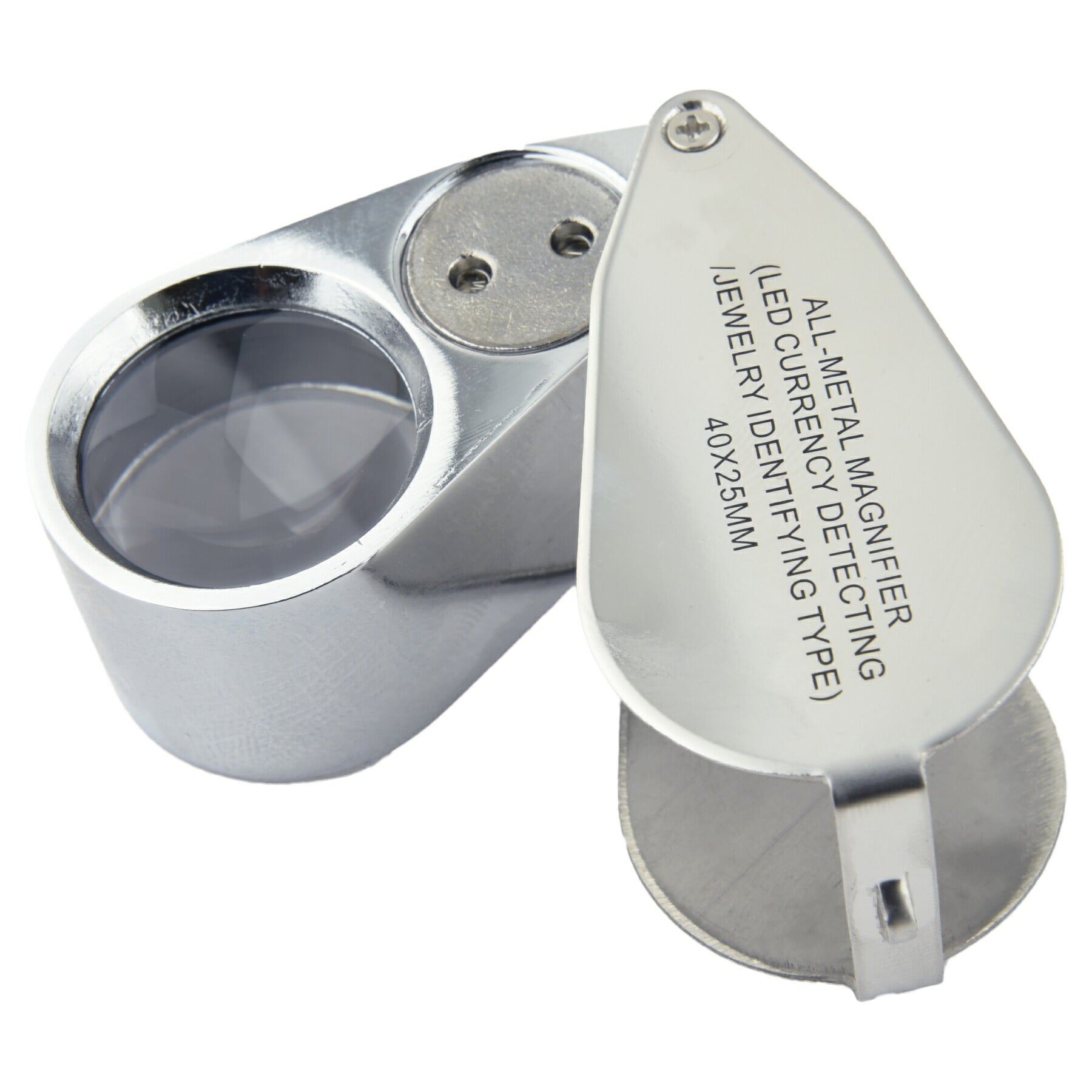 ルーペ ジュエリー 40倍 LEDライト ブラックライト 拡大鏡 携帯 コンパクト 精密作業 校正 校閲 宝石 鑑定 観察 写真 ミニルーペ 虫眼鏡 天眼鏡 専用ケース付き