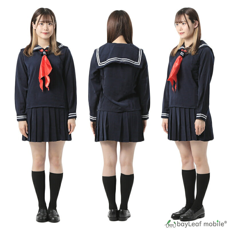 制服 セーラー服 コスプレ コスチューム スカーフ 長袖 冬服 衣装 仮装 変装 可愛い セクシー ミニ 女性 レディース 大人 JK 女子高生 文化祭 学園祭 パーティー ハロウィン