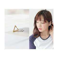 三角 イヤーカフ イヤークリップ 片耳 1個分 ゴールド シルバー ピアス イヤリング メタル かわいい 痛くない ジュエリー アクセサリー イアリング