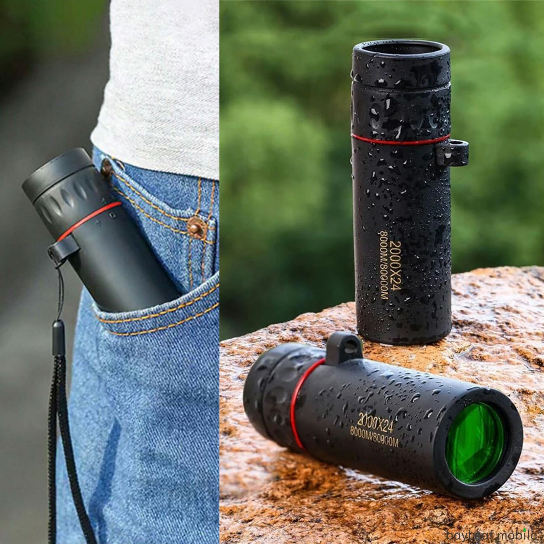 単眼鏡 望遠鏡 10倍 小型 ズーム 紅葉 バードウオッチング ハイキング スポーツ 観戦 鑑賞 ケース付