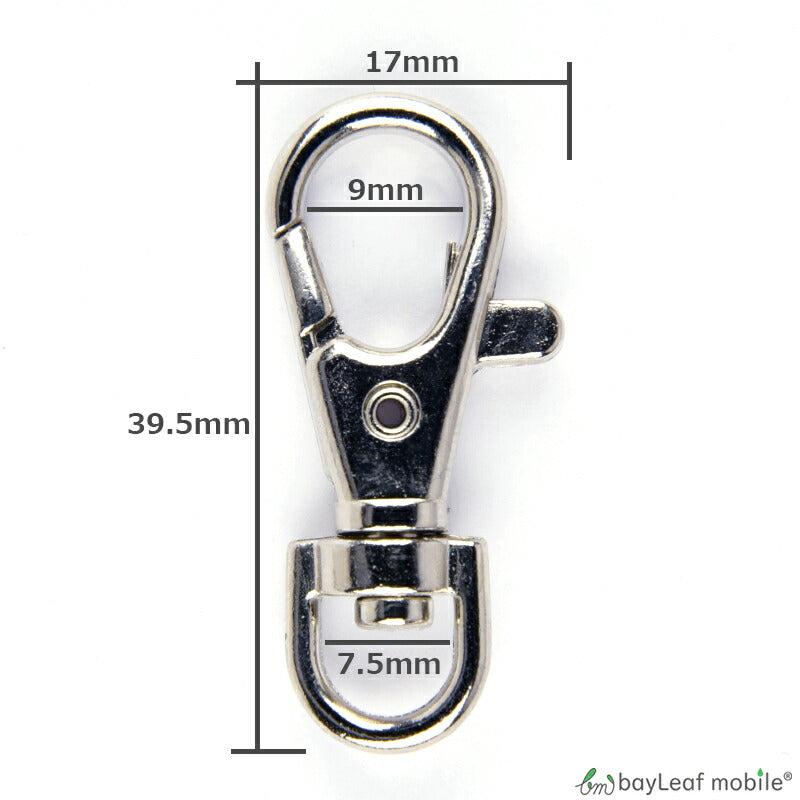 ナスカン シルバー 38mm 10個  回転フック アクセサリー キーホルダー パーツ 金具 留め具 部品 ハンドメイド 手芸 手作り