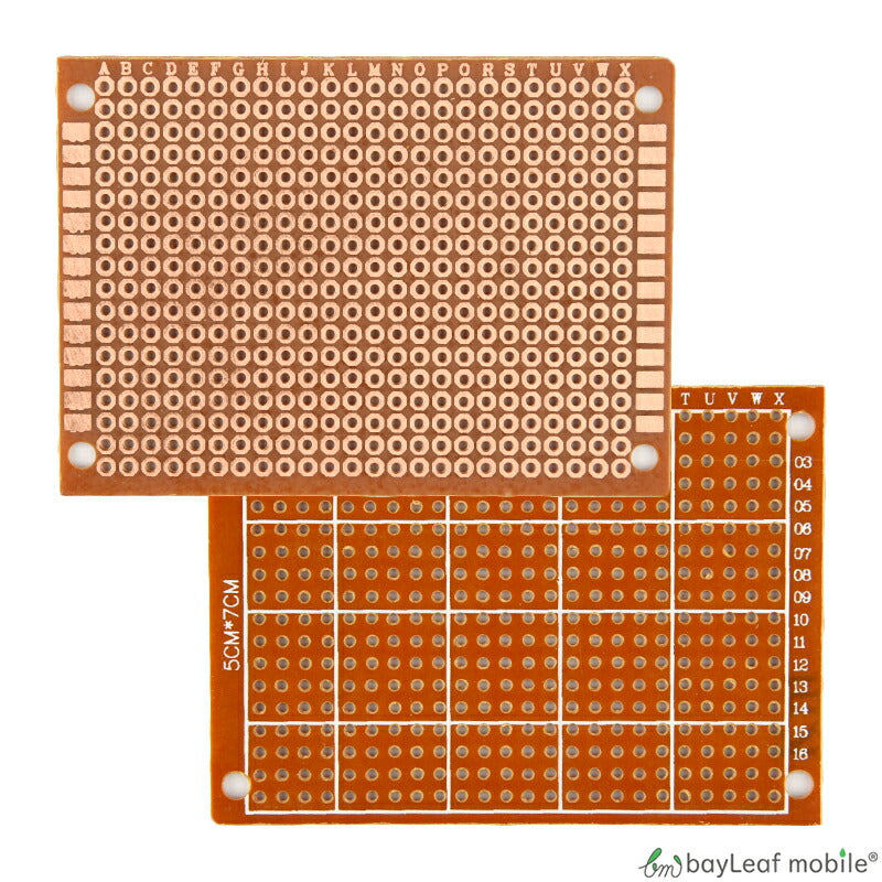 ユニバーサル基板 PCB 50mm×70mm 2.54mmピッチ 25枚セット