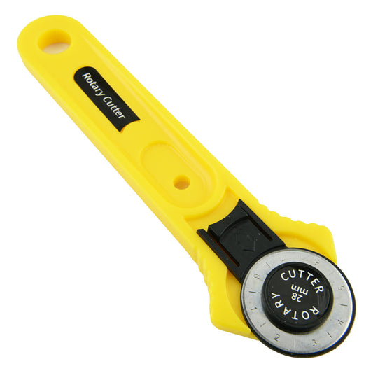 ロータリー カッター 28mm 布 裁断 円形 替刃式 左右両用 クラフト 手芸 DIY 裁縫道具 洋裁 生地