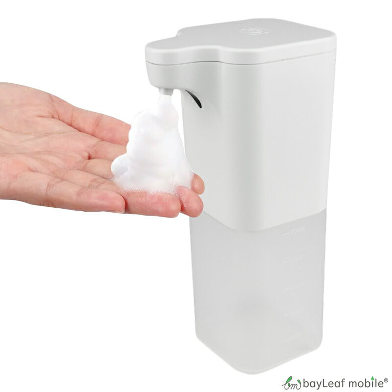 ソープディスペンサー ハンドソープ 泡 センサー式 防水 アルコール 消毒液 IPX4 自動 500ml キッチン 台所 洗面 化粧 トイレ 病院 学校 電池式
