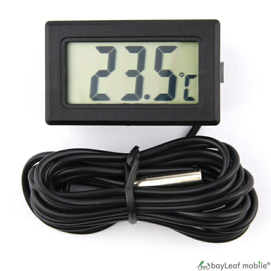 小型 デジタル 温度計 テスター 外部センサー コンパクト -50℃〜110℃対応 電子工作 冷蔵庫 冷凍庫 パソコン PC ペット 室温 水槽 1m 簡単 便利