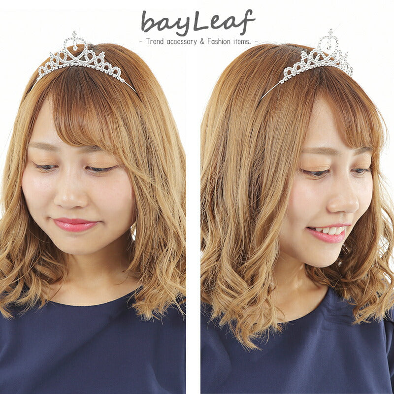 プリンセス ティアラ カチューシャ レディース キッズ 子供 ヘアアクセサリー ハート オシャレ かわいい ギフト プレゼント 結婚式 ハロウィン シルバー