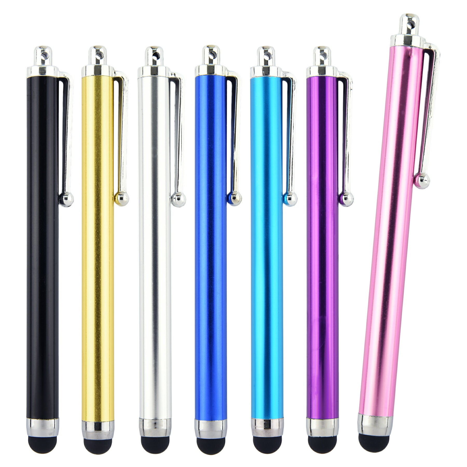 タッチペン スタイラスペン 20本セット ランダム 全7色 シリコン シンプル スマートフォン タブレット iPhone Android iPad 操作 快適 耐久性 細い 使いやすい 便利 イラスト アプリ ゲーム