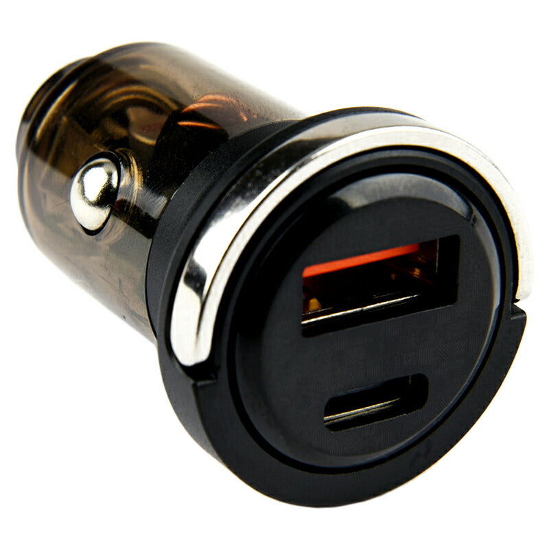 シガーソケット 急速 充電 USB TypeA TypeC 2ポート 30W スマホ iPhone Android USB-A USB-C タイプC カーチャージャー コンパクト 軽量 12V 24V 対応