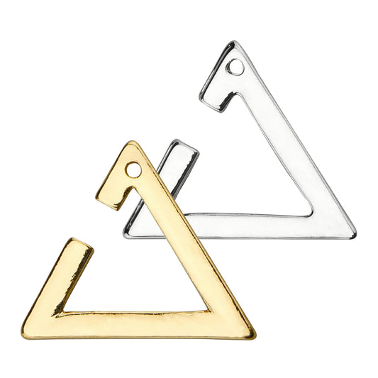 三角 イヤーカフ イヤークリップ 片耳 1個分 ゴールド シルバー ピアス イヤリング メタル かわいい 痛くない ジュエリー アクセサリー イアリング