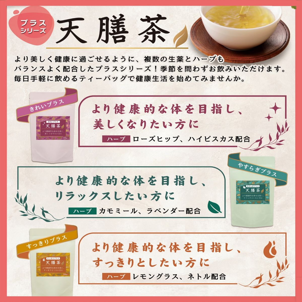 天膳茶陽爽30包入1か月分薬膳茶健康茶漢方茶ノンカフェインカフェインレスティーバッグ美容元気お茶大容量お得