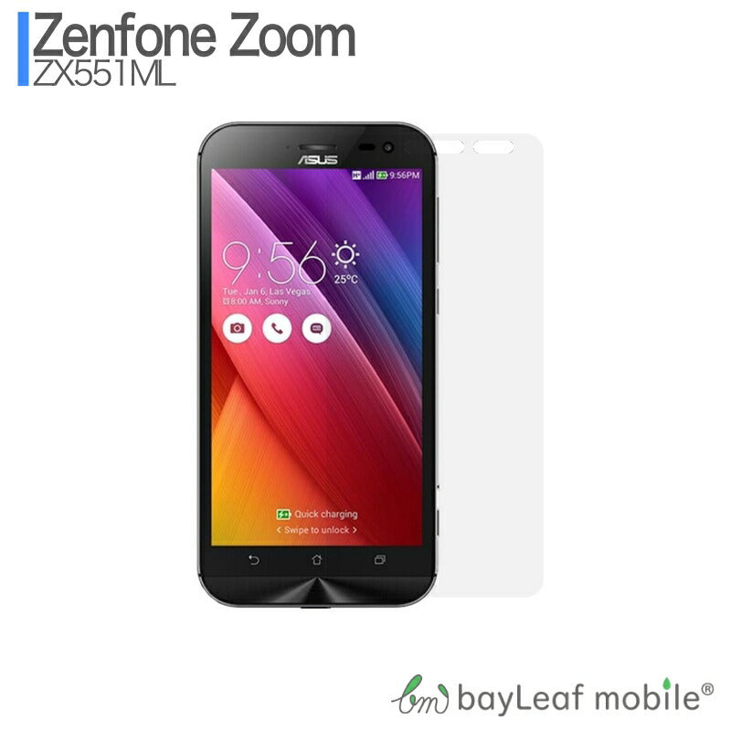 Zenfone Zoom ZX551ML ゼンフォン ズーム フィルム ガラスフィルム 液晶保護フィルム クリア シート 硬度9H 飛散防止 簡単 貼り付け