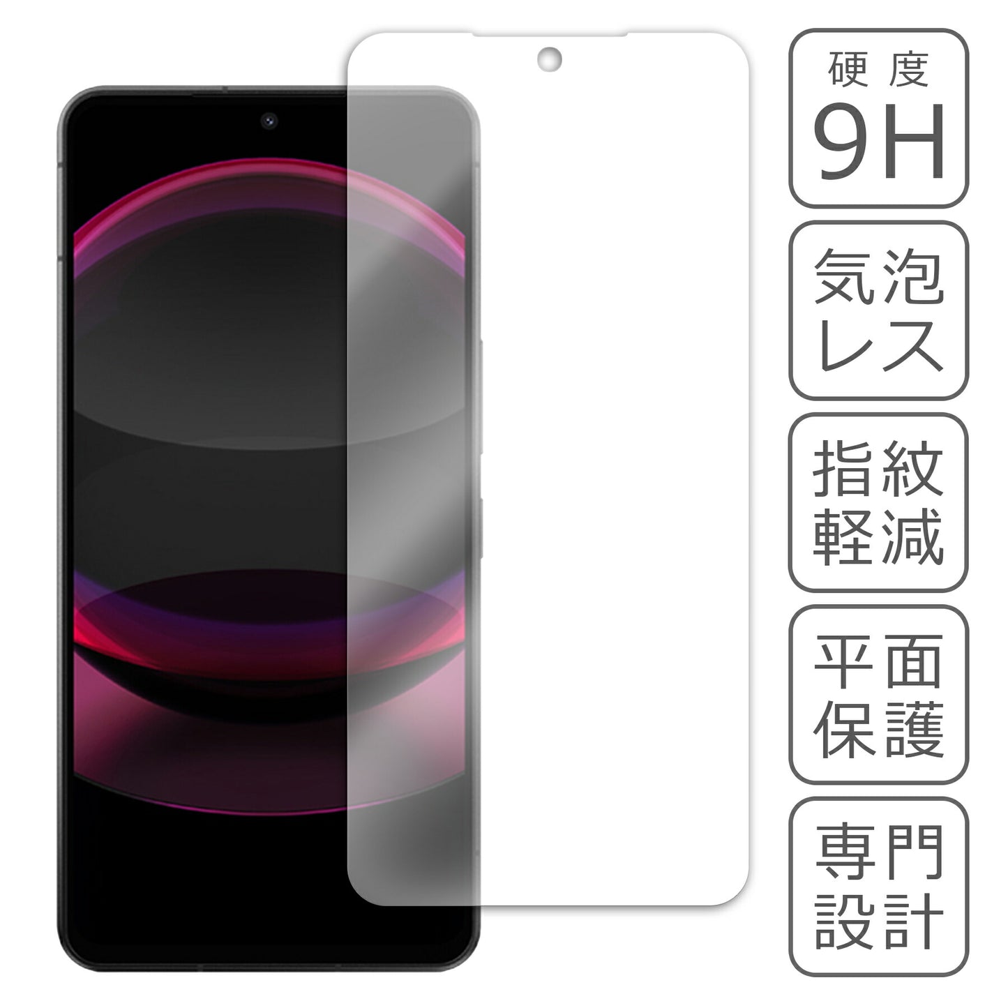 AQUOS R8 pro SH-51D A301SH フィルム ガラスフィルム 液晶フィルム アクオスR8 プロ ガラス 保護フィルム 保護シート 保護ガラス 保護シール フィルム シート 強化ガラス 強化ガラスフィルム 硬度9H 飛散防止 ガラスケース