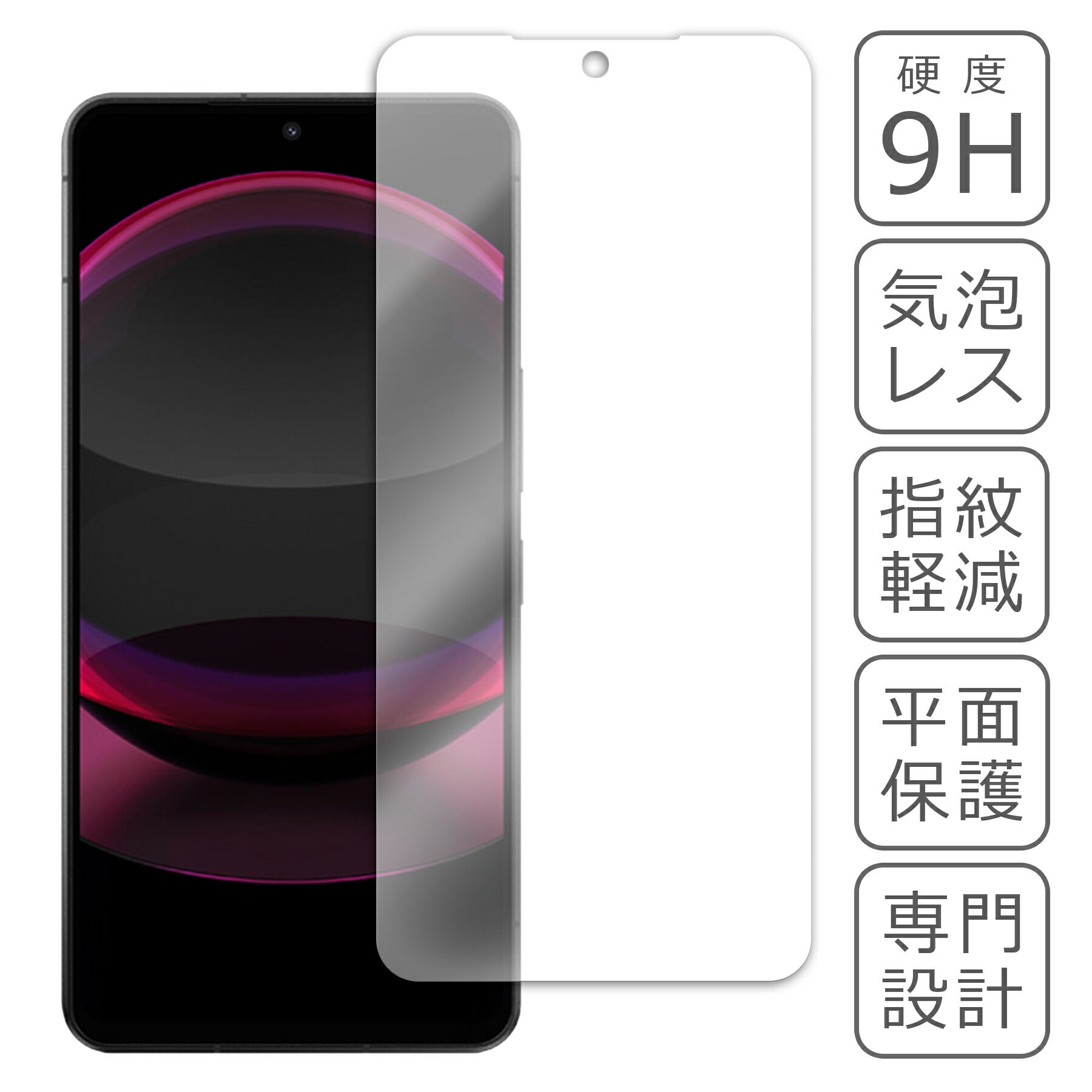 AQUOS R8 pro SH-51D A301SH フィルム ガラスフィルム 液晶フィルム アクオスR8 プロ ガラス 保護フィルム 保護シート 保護ガラス 保護シール フィルム シート 強化ガラス 強化ガラスフィルム 硬度9H 飛散防止 ガラスケース