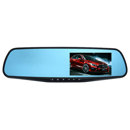 ドライブレコーダー ミラー型 フロントのみ 4.5インチ フルHD 高画質 170度 広角 画像補正機能HDR搭載 Gセンサー ワイドミラー 防眩式 上書き保存 可動式レンズ