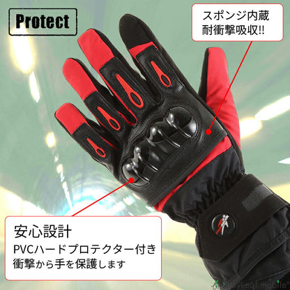 バイクグローブ 手袋 スマホ対応 タッチパネル対応 自転車用 アウトドア スポーツ用品