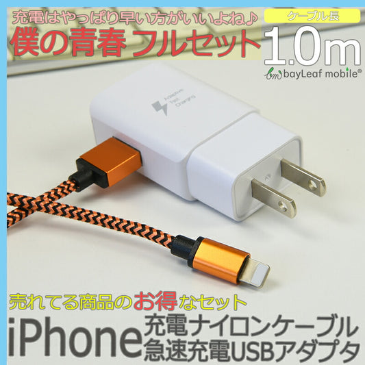 iPhone iPad アイフォン 充電 ケーブル ナイロン 急速 丈夫 USB アダプタ データ 通信 同期 お得