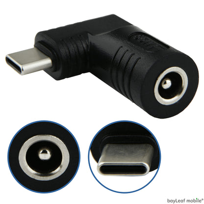 DCプラグ 外径5.5mm 内径2.5mm USB-C アダプタ コネクタ 90度 変換 ノート PC スマホ 電源 充電 富士通 東芝 レノボ