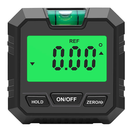 デジタル 角度計 傾斜計 水平器 電池式 アングルメーター レベル ボックス バックライト付 マグネット付 較正 磁石 小型 ミニ ツール