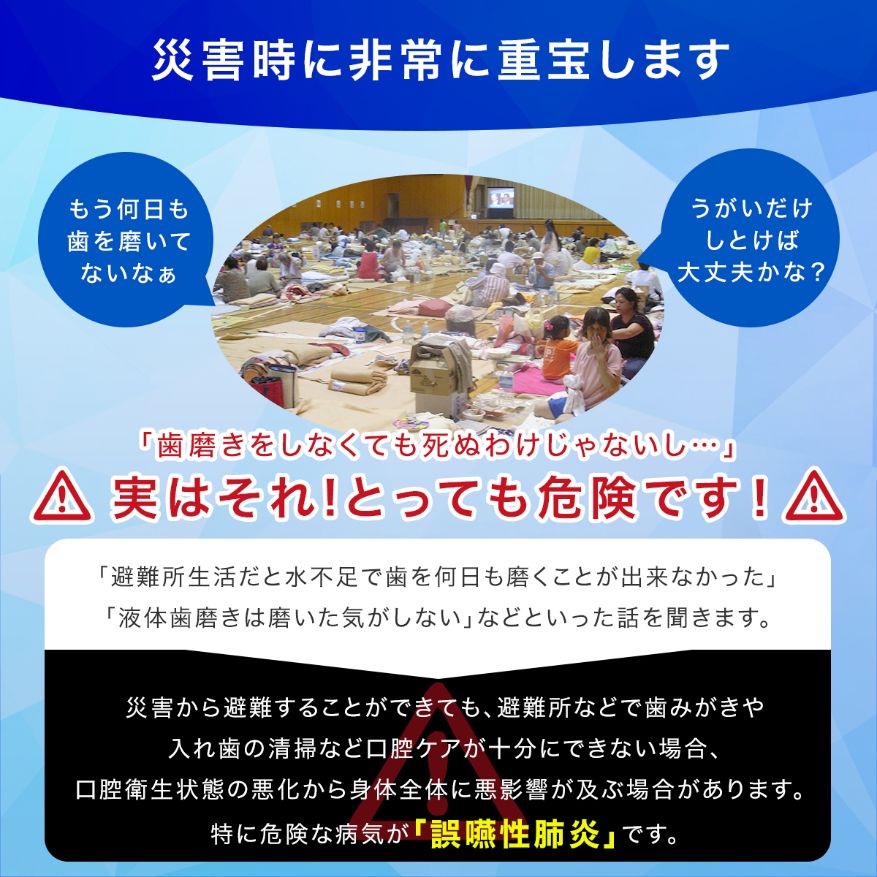 歯みがきシート 15枚入り 災害 防災グッズ 水不要 介護 アウトドア キャンプ ペット歯みがき 備蓄 歯磨きシート ペーパー歯磨き