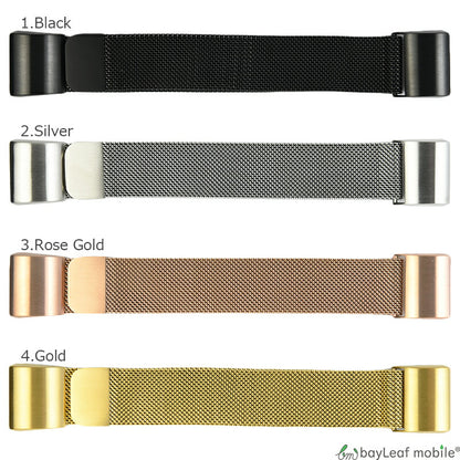 Fitbit Charge 2 ステンレス 交換 バンド 調整 オシャレ ミラネーゼループ 耐久性 フィットビット チャージ2 ベルト マグネット 時計