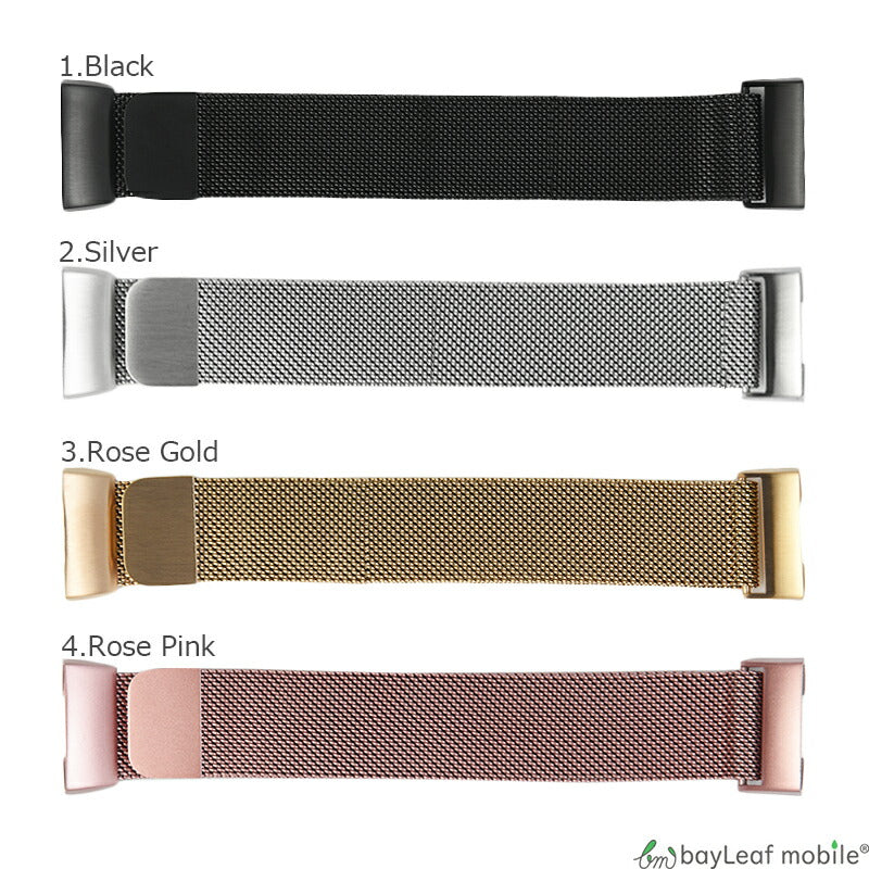 Fitbit Charge4 交換ベルト Charge3 ステンレス 交換 バンド 調整 オシャレ ミラネーゼループ 耐久性 フィットビット チャージ3 ベルト マグネット 時計