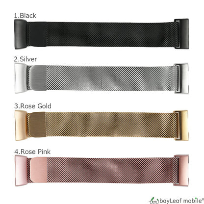 Fitbit Charge4 交換ベルト Charge3 ステンレス 交換 バンド 調整 オシャレ ミラネーゼループ 耐久性 フィットビット チャージ3 ベルト マグネット 時計