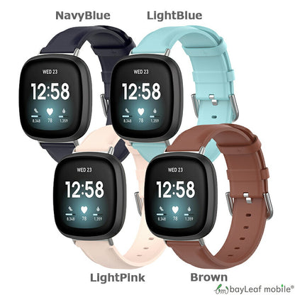 Fitbit Versa3 sense ベルト バンド 交換 調節 PU レザー フィットビット ヴァーサ センス 交換用 時計 スポーツ メンズ レディース