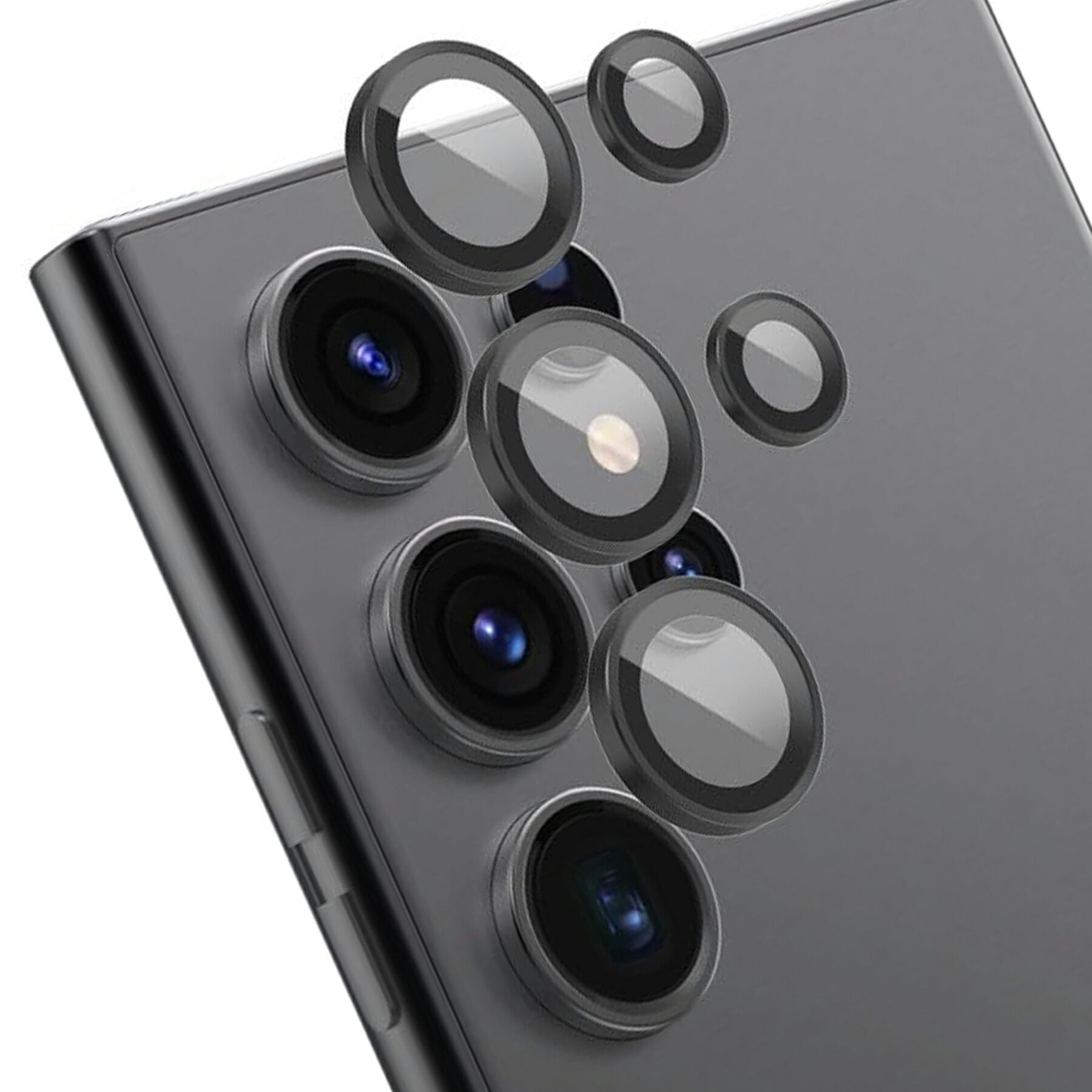 Galaxy S24 S24Ultra カメラ レンズ カバー フィルム Samsung サムスン 強化 ガラス 9H 保護 シート 防水 耐衝撃 キズ 反射 防止 貼りやすい