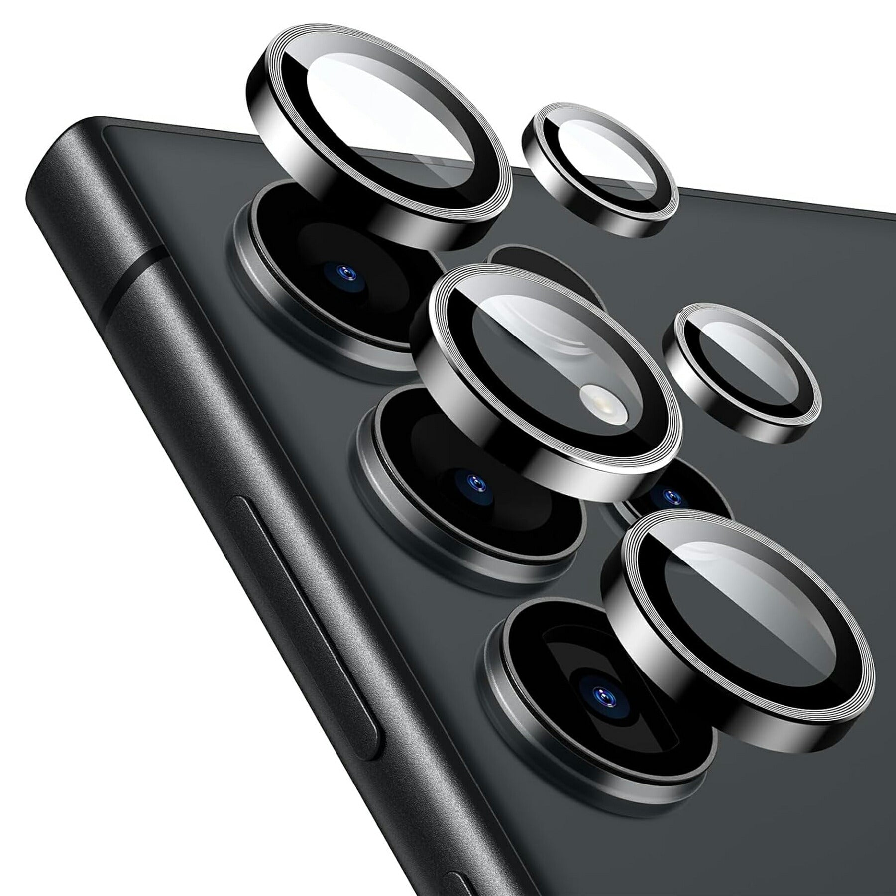 Galaxy S24 Ultra カメラ レンズ カバー 保護 フィルム ギャラクシーs24 ウルトラ Samsung サムスン 強化 ガラス 9H 保護 シート 防水 耐衝撃 キズ 反射 防止 貼りやすい