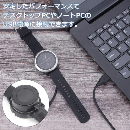 Garmin Fenix 7 6 5 シリーズ 充電ケーブル 磁気吸着 Forerunner Approach Vivoactive Vivomove スマートウォッチ 充電器 チャージャー USB 高耐久 持ち運び 便利 軽量 小さい 互換 予備 アクセサリー