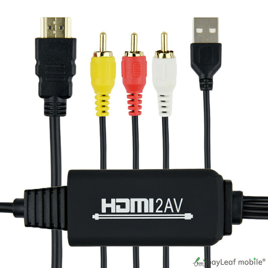 HDMI RCA 変換 コンバーター ケーブル 1080P AV USB給電 変換 アダプタ コネクタ