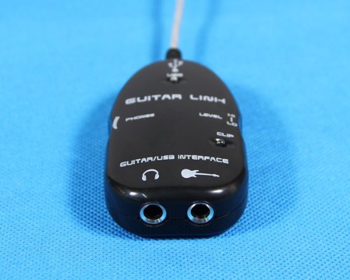 USB to ギターリンクケーブル Guitar Link Cable 黒 白 レコーディング可能!-528889
