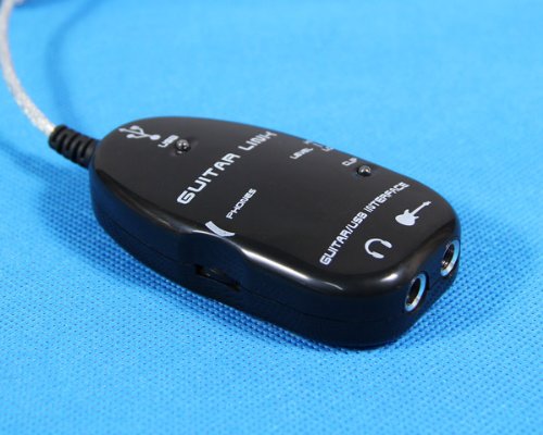 USB to ギターリンクケーブル Guitar Link Cable 黒 白 レコーディング可能!-528889