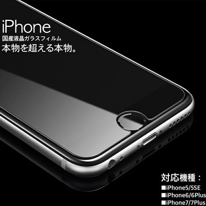 iPhone SE3(第3世代) iPhone8 iPhone7 plus iPhone6s plus iPhone5s iPhone5c iPhoneSE フィルム ガラスフィルム 液晶保護フィルム クリア シート 硬度9H 飛散防止 簡単 貼り付け