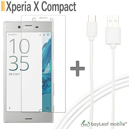 Xperia X Compact SO-02J ガラス 保護フィルム ケース フィルム  エクスペリア クリア USB Type-C ケーブル 約1m 充電ケーブル USB2.0 Type-c対応充電ケーブル